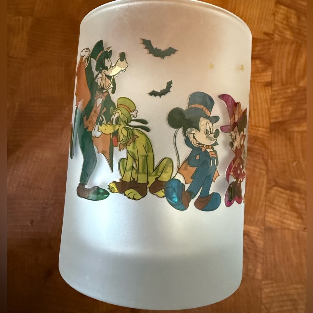 Disney Characters Happy Halloween Frosted Glass